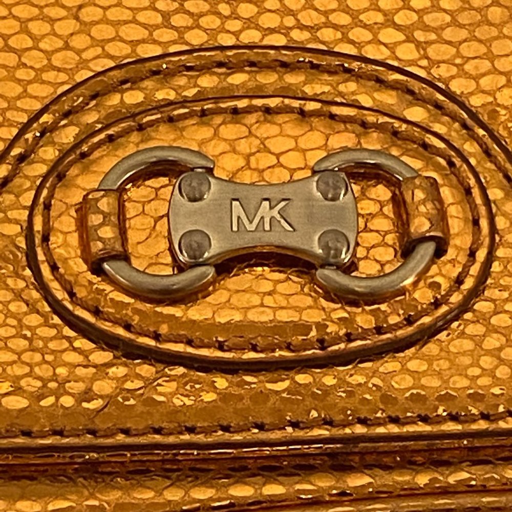 NWOT MIchael Kors Metallic Leather Clutch